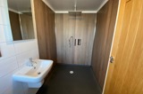 Wheelchair accessible wet room in Poplar Lodge - Florence Springs Luxury Lodges, Tenby, Pembrokeshire, South West Wales