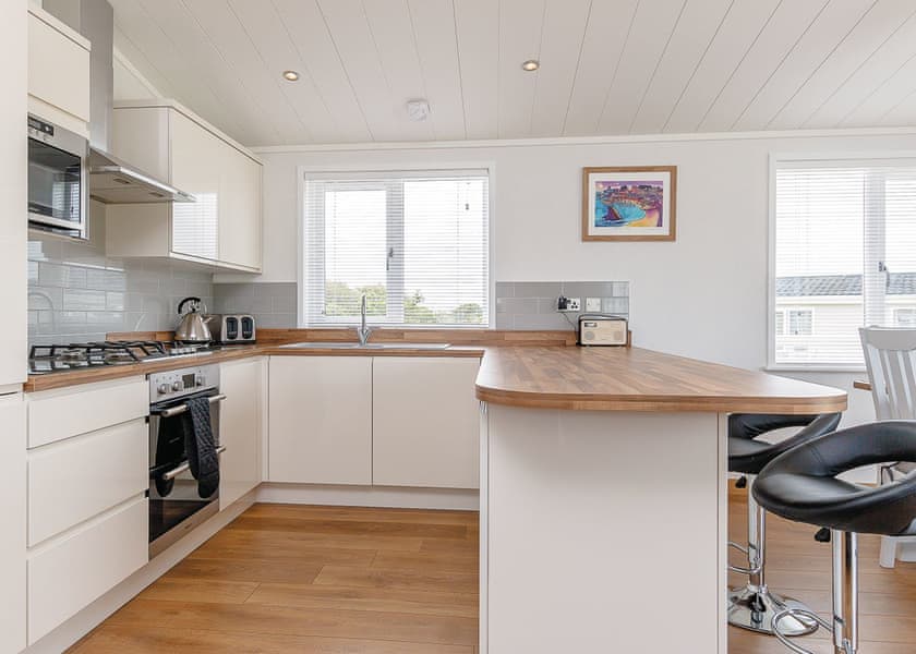Willow Lodge kitchen - Florence Springs Luxury Lodges, Tenby, Pembrokeshire, South West Wales