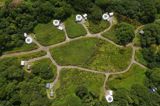 Aerial photo of Florence Springs Glamping Village - Tenby, Pembrokeshire, South West Wales