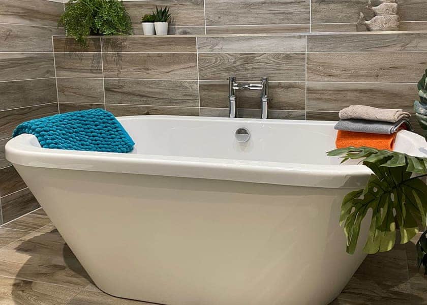 Snowdrop Lodge bathroom - Florence Springs Luxury Lodges with hot tubs, Tenby, Pembrokeshire, South West Wales