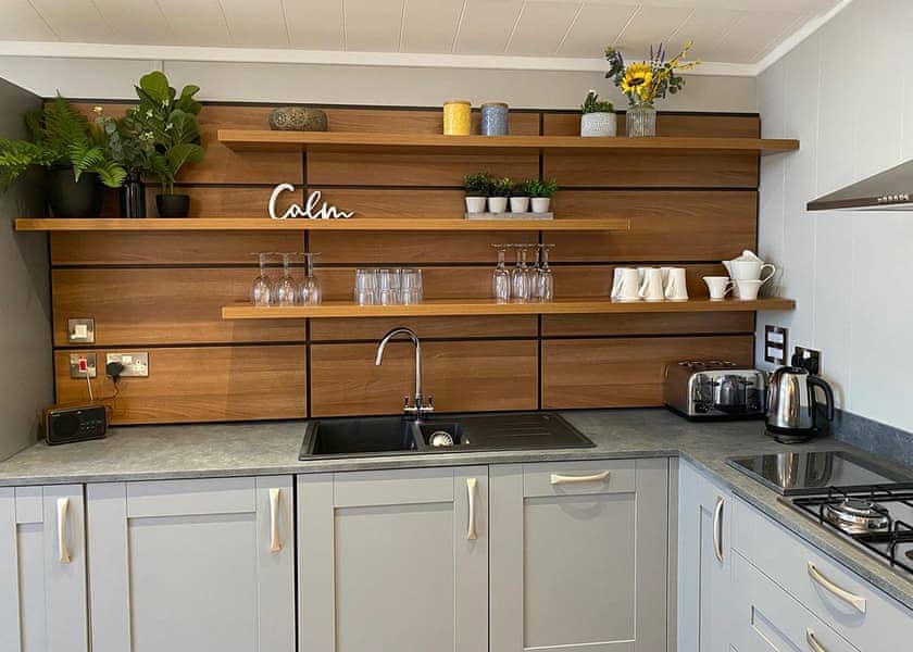 Honeysuckle Lodge kitchen - Florence Springs Luxury Lodge holidays with hot tubs, Tenby, Pembrokeshire, South West Wales