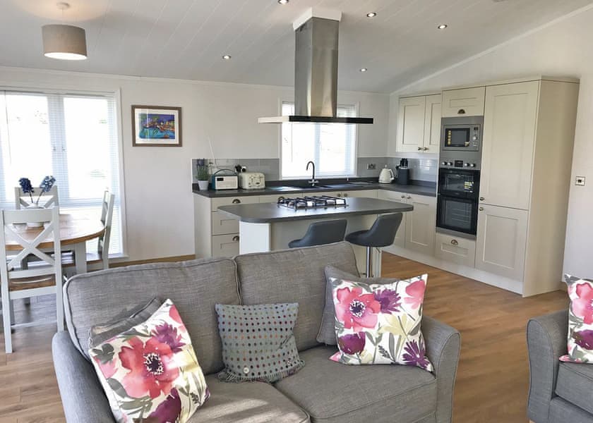 Holly Lodge living area - Florence Springs Luxury Lodge breaks, Tenby, Pembrokeshire, South West Wales