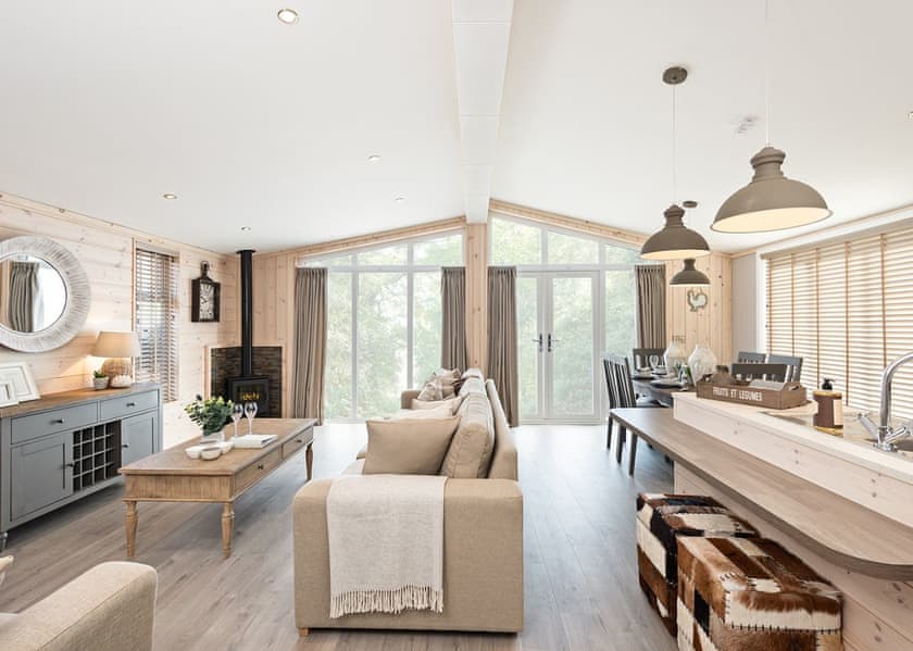 Camellia Lodge living area - Florence Springs Luxury Lodge breaks, Tenby, Pembrokeshire, South West Wales